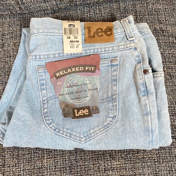 VTG Lee Relaxed Fit Eurobleach Jeans, Size 38 / 32 - Picture 1 of 13